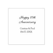 ハッピーシンプル10周年ミニマル結婚の名前 ラバースタンプ (インプリント)