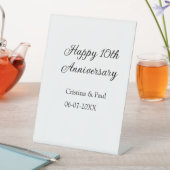 ハッピーシンプル10周年ミニマル結婚の名前 台座サイン (インサイチュ)