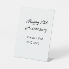 ハッピーシンプル10周年ミニマル結婚の名前 台座サイン