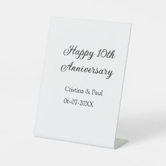 ハッピーシンプル10周年ミニマル結婚の名前 台座サイン