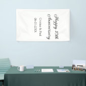 ハッピーシンプル10周年ミニマル結婚の名前 横断幕 (トレードショー)