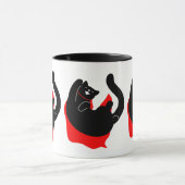 ハッピーシンポスティックすごいキャットヒーローかわいいケープ マグカップ (中央)