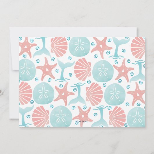 ハッピーシーショア |ビーチシーシェル海軍のクリスマス シーズンカード (裏面)