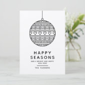 ハッピーシーズンズグリーティングカードとトレンディークリスマスボール 招待状 (スタンド正面)
