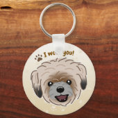 ハッピーシーズー（犬）津犬の恋人I Woof You Paws キーホルダー (裏面)
