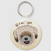 ハッピーシーズー（犬）津犬の恋人I Woof You Paws キーホルダー (裏面)