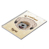 ハッピーシーズー（犬）津犬の恋人I Woof You Paws ノートブック (左側)