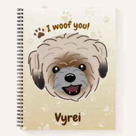 ハッピーシーズー（犬）津犬の恋人I Woof You Paws ノートブック