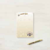 ハッピーシーズー（犬）津犬の恋人I Woof You Paws ポストイット (デスク上)