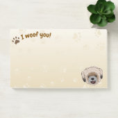 ハッピーシーズー（犬）津犬の恋人I Woof You Paws ポストイット (オフィス)