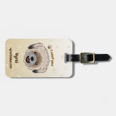 ハッピーシーズー（犬）津犬の恋人I Woof You Paws ラゲッジタグ (正面横)