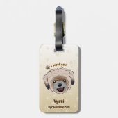 ハッピーシーズー（犬）津犬の恋人I Woof You Paws ラゲッジタグ (裏面縦)