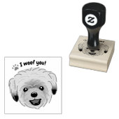 ハッピーシーズー（犬）津犬の恋人I Woof You Paws ラバースタンプ (押印)
