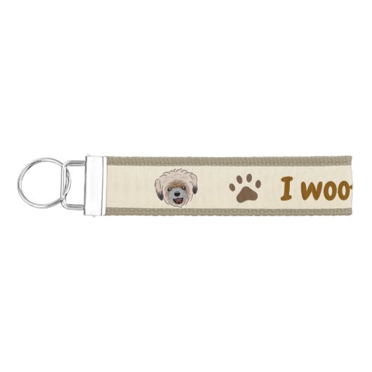 ハッピーシーズー（犬）津犬の恋人I Woof You Paws リストバンドキーホルダー (鍵左)