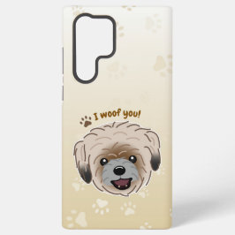 ハッピーシーズー（犬）津犬の恋人I Woof You Paws Samsung Galaxy S22 Ultraケース