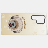 ハッピーシーズー（犬）津犬の恋人I Woof You Paws Samsung Galaxyケース (裏面横)