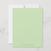 ハッピーシータートルグリーンベビーシャワー招待状 招待状 (裏面)