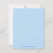 ハッピーシータートルブルーベビーシャワー招待状 招待状 (裏面)