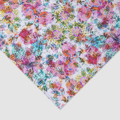 ハッピーシード水色花柄ティッシュペーパー 薄葉紙 (詳細)