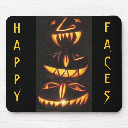 ハッピージャックオランタン顔 マウスパッド (正面)