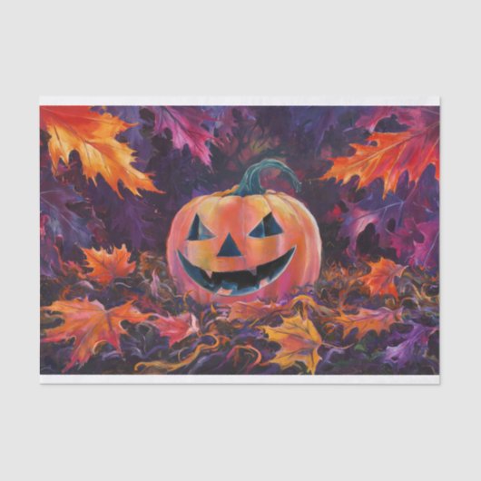 ハッピージャックオランタン、紅葉、森 薄葉紙 (正面)