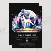 ハッピージャングルホース誕生日 招待状 (正面/裏面)