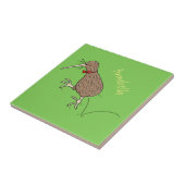 ハッピージャンプのキウイとボウタイ漫画デザイン タイル (側面)