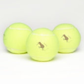 ハッピージャンプのキウイとボウタイ漫画デザイン テニスボール (マルチ)