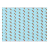 ハッピージャンプのキウイとボウタイ漫画デザイン テーブルクロス (正面(横))