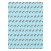 ハッピージャンプのキウイとボウタイ漫画デザイン テーブルクロス (正面)