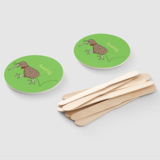 ハッピージャンプのキウイとボウタイ漫画デザイン ハンドファン (組立なし)