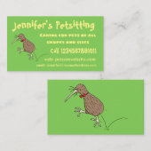 ハッピージャンプのキウイとボウタイ漫画デザイン 名刺 (正面/裏面)