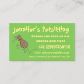 ハッピージャンプのキウイとボウタイ漫画デザイン 名刺 (正面)