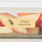 ハッピージャンプのキウイの鳥の漫画パーソナライズされた ラベル (貼付)