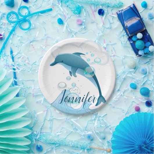 ハッピージャンプイルカ，泡を飛ばして ペーパープレート (パーティー)