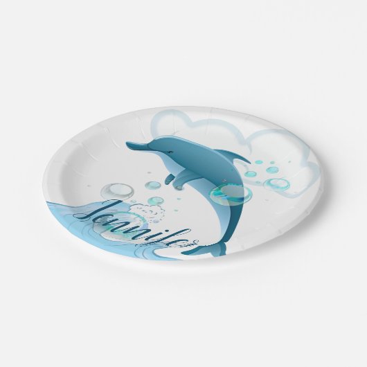 ハッピージャンプイルカ，泡を飛ばして ペーパープレート (アングル)