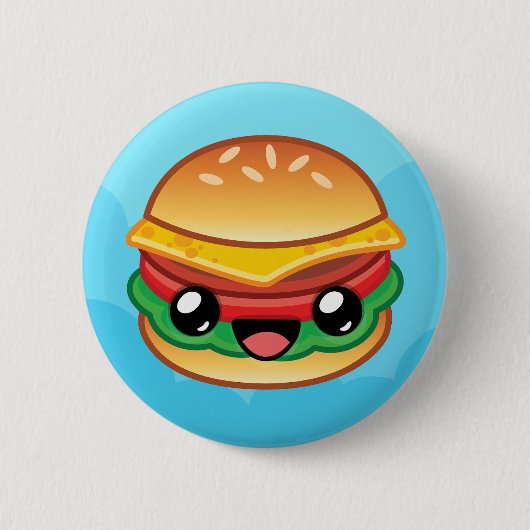 ハッピージャンプバーガー 缶バッジ (正面)