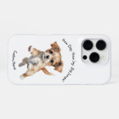 ハッピージャンプ犬アート – Happy iPhoneケース (裏面横)