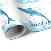 ハッピージャンプ・イルカと泡 ラッピングペーパー (ロールコーナー)