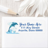 ハッピージャンプ・イルカと泡 ラベル (インサイチュ)