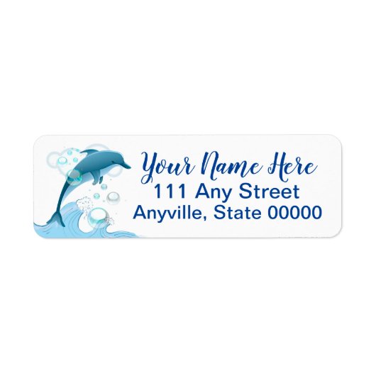 ハッピージャンプ・イルカと泡 ラベル (正面)