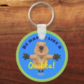 ハッピージャンプquokka漫画の青キーチェーン キーホルダー (正面)
