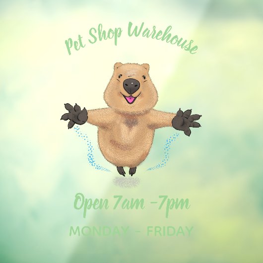 ハッピージャンプquokka漫画デザイン ウィンドウサイン (シート3)