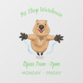 ハッピージャンプquokka漫画デザイン ウィンドウサイン (シート)