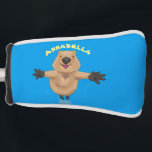 ハッピージャンプquokka漫画デザイン ゴルフヘッドカバー<br><div class="desc">クッカ愛好家のために！このハッピークオッカジャンプ漫画デザインと素晴らしおもしろい。</div>