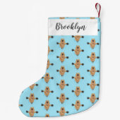 ハッピージャンプquokka漫画デザイン スモールクリスマスストッキング (裏面)