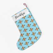 ハッピージャンプquokka漫画デザイン スモールクリスマスストッキング (裏面 (吊り時))