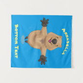 ハッピージャンプquokka漫画デザイン タペストリー (正面(横))