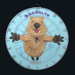 ハッピージャンプquokka漫画デザイン ダーツボード<br><div class="desc">クッカ愛好家のために！このハッピークオッカジャンプ漫画デザインと素晴らしおもしろい。</div>