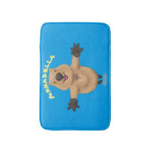 ハッピージャンプquokka漫画デザイン バスマット (正面縦)